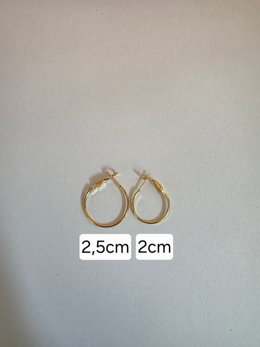 Creole dorè rosè 1mm